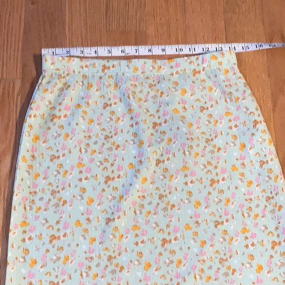 Vero Moda Lime Green Floral Maxi Skirt Medium - Picture 6 of 9